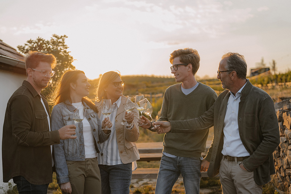 weingut rabl sonnenuntergang familie